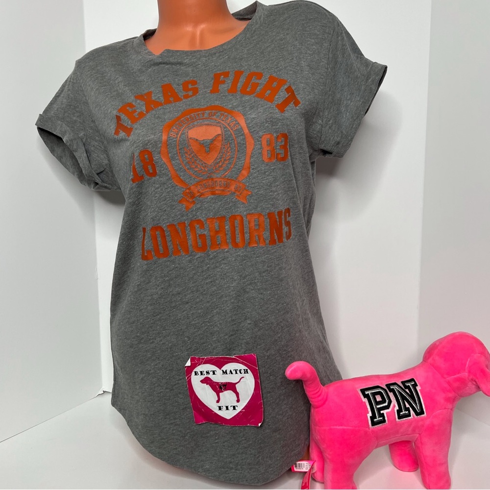 Victoria’s Secret PINK XS L Logo University of Texas T-shirt Short-sleeve Soft